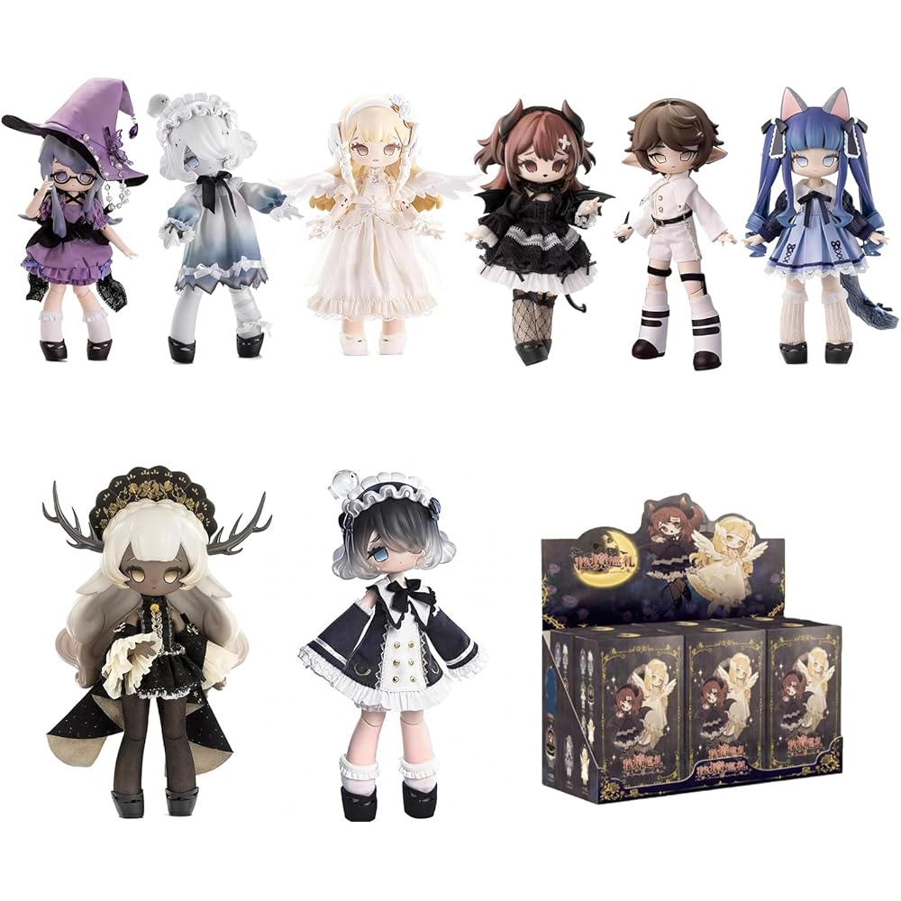 

Blind Doll Blind Box BJD Figure 1/8 Scale PVC ABS Collectible Anime Doll with Outfit for Ages 15 and Up