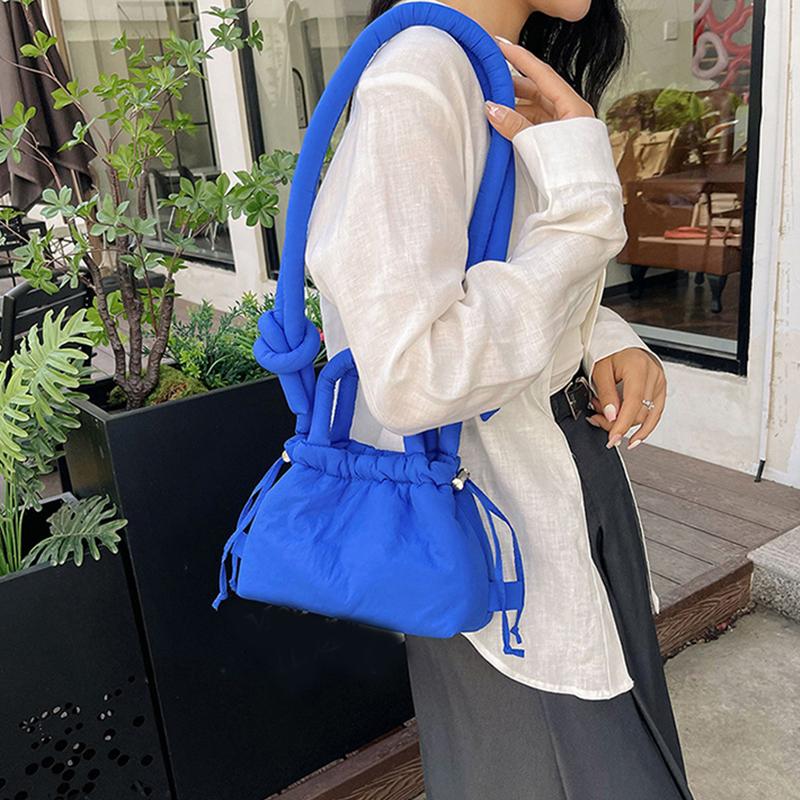 Damskie pikowane torby na ramię Mała puszysta bawełniana nylonowa puchowa torba crossbody Mini torebki damskie Projektant mody