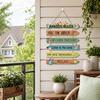 Garden Rules Hanging Sign, Spring Wooden Welcome Door Sign for Front Door, Rustic Farmhouse Wall Plaque for Porch Yard Gardening Shed Decoration