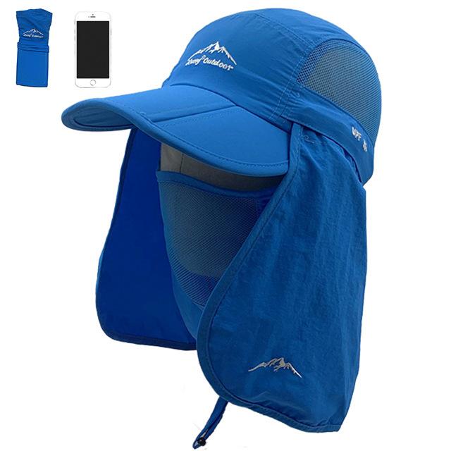 Foldable Quick Drying Waterproof 360 Visor Hat UV Protection Baseball Cap Men Shawl Sun Hats Women Dual Use Fishing Hiking Cap