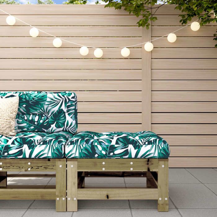 VidaXL Repose-pied de jardin avec coussin bois de pin imprégné, tabouret, repose-pied ottoman, tabouret de jardin, pouf, 825673