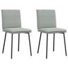 VidaXL Dining Chairs Set of 2 Light Grey Velvet, Chair, Living Room Chair, Accent Chair, Kitchen Chair, Seat of 4101244
