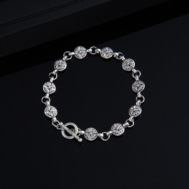 Sydney Snake Snake Jewelry Retro Cross Flower Bracelet Men And Women Couples Trendy Cool Cross Hand Jewelry