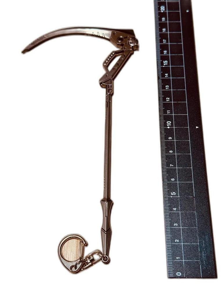 Vessel Silver Sickle Eva Mini Weapon Keychain Accessory Figure Doll Display Ps4 Ps5 Anime Game PC Computer Alloy Toy Metal Miniature Legend Adams'