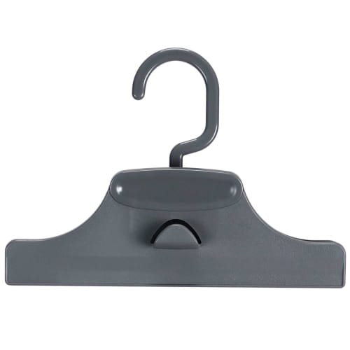 

Sawafuji Hanger Gallery GC-01, a sturdy clipper for skirts and pants, in rock gray, 220mm wide, non-marking, soft, wide clip with non-slip grip, and a