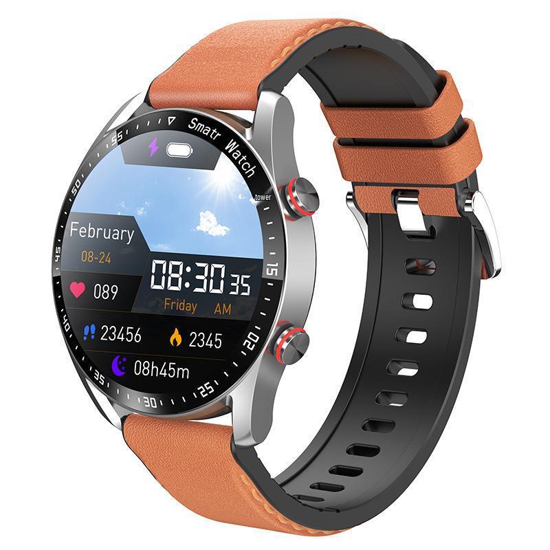 HW20 Waterproof Bluetooth Smart Watch with ECG+PPG, Stainless Steel Strap, Business Edition.