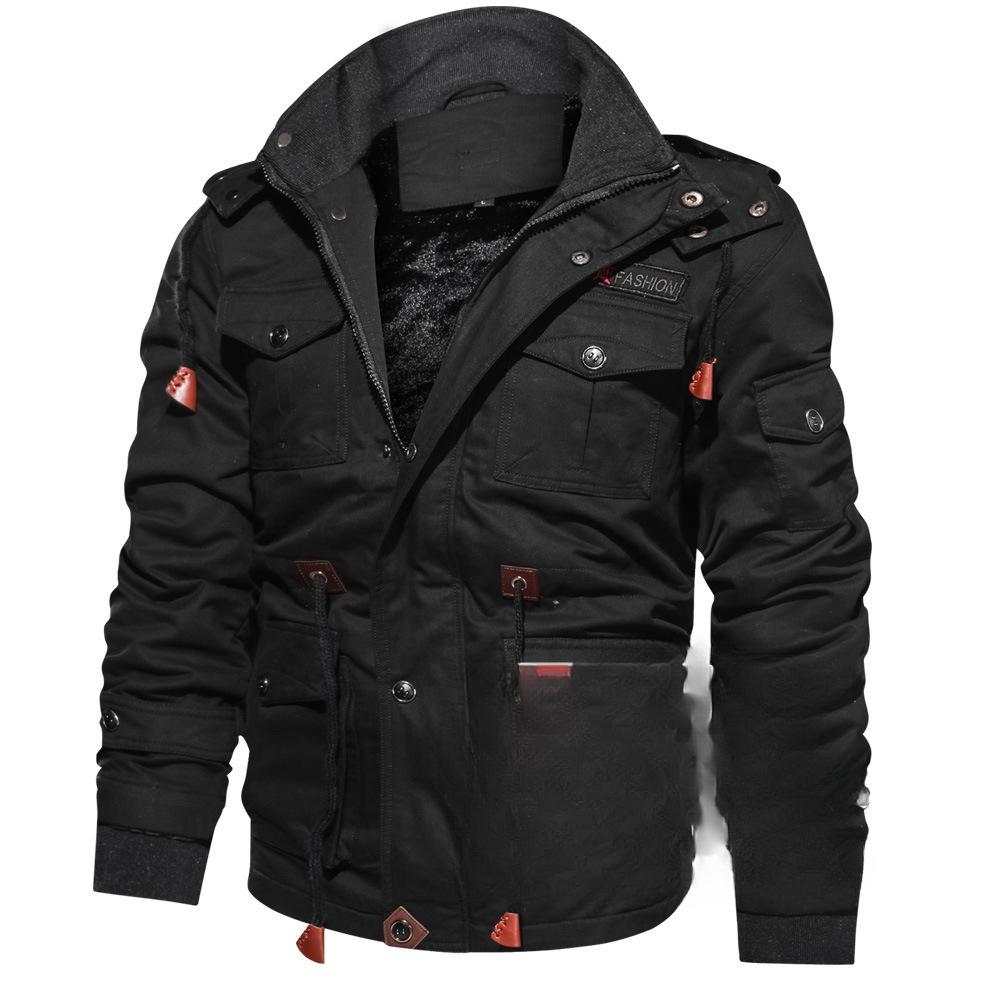 Fleece Thickened Medium and Long Washed Jacket Cotton Clothes