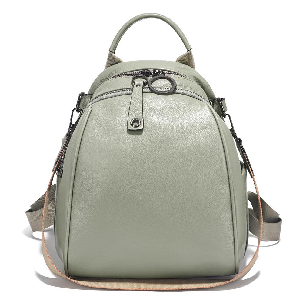 

Женский мягкий рюкзак Zency из натуральной кожи для путешествий, большая вместимость, трансформируемая сумка через плечо озеро зеленый