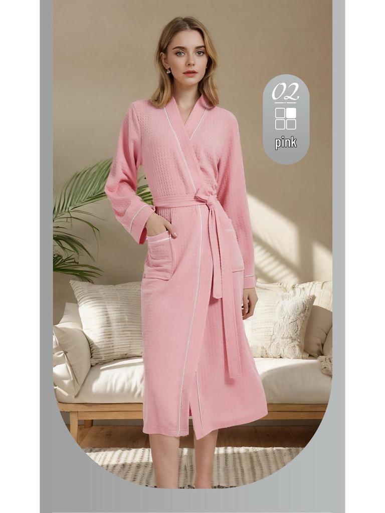 Top-Selling Waffle Couple Pajamas: Plus Size Summer Bathrobe, Absorbent Loungewear for Men & Women