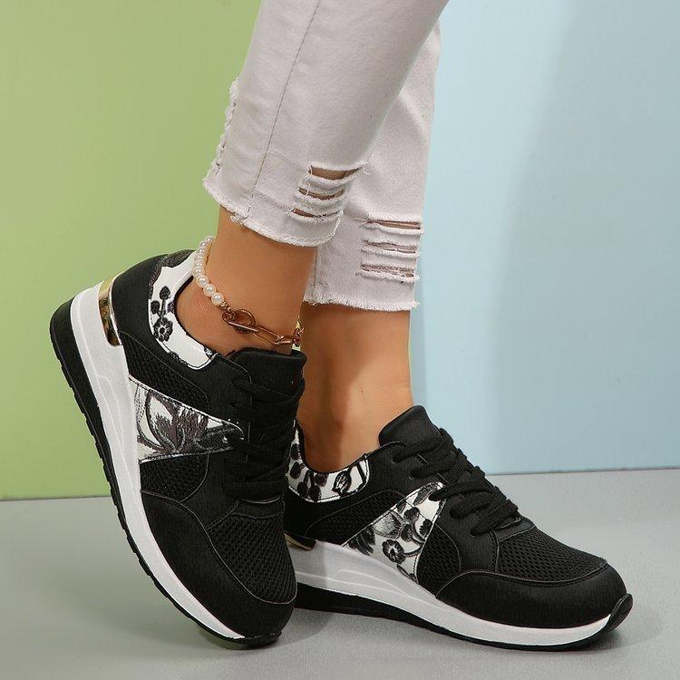 

Большие размеры разницы спортивные одинарные туфли женские весна-лето 2025 новые модные повседневные одинарные туфли на платформе женские 44 чёрный