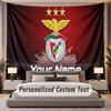 Tapisserie Murale Personnalisée avec Nom et Texte Benfica FC en Polyester pour Chambre à Coucher et Pièce