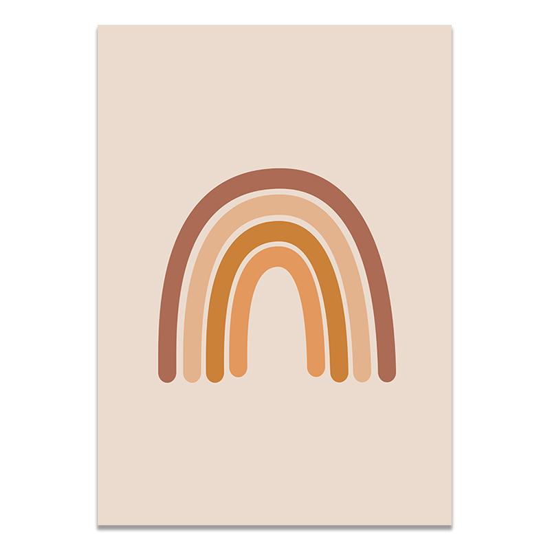 Arte de parede abstrata Boho Poster Decor Terracota Pintura Pôsteres e impressões Line Art Pictures para sala de estar Decoração de casa