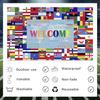 World Cup Football Banner: US-Canada Party Decor Hanging Cloth with National Flags