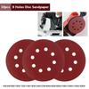10pcsset 8hole 5inch Sanding Discs 402000 Grit Hook Loop Polishing Tools