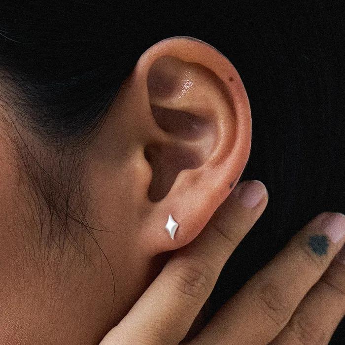 RS002 Silver925 Mini Starry Earrings