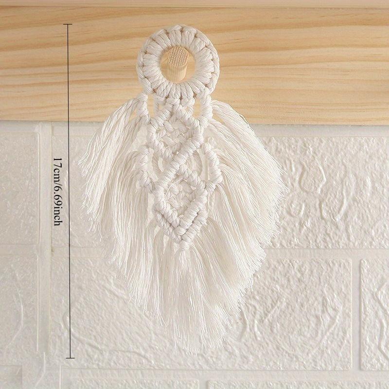 1PC Bohemian Hanging Cotton Rope Woven Wall Hanging Handmade Tapestry Home Wall Decoration Small Pendant