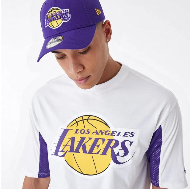 New Era Kurzarm-T-Shirt NBA Mesh Panel Los Angeles Lakers