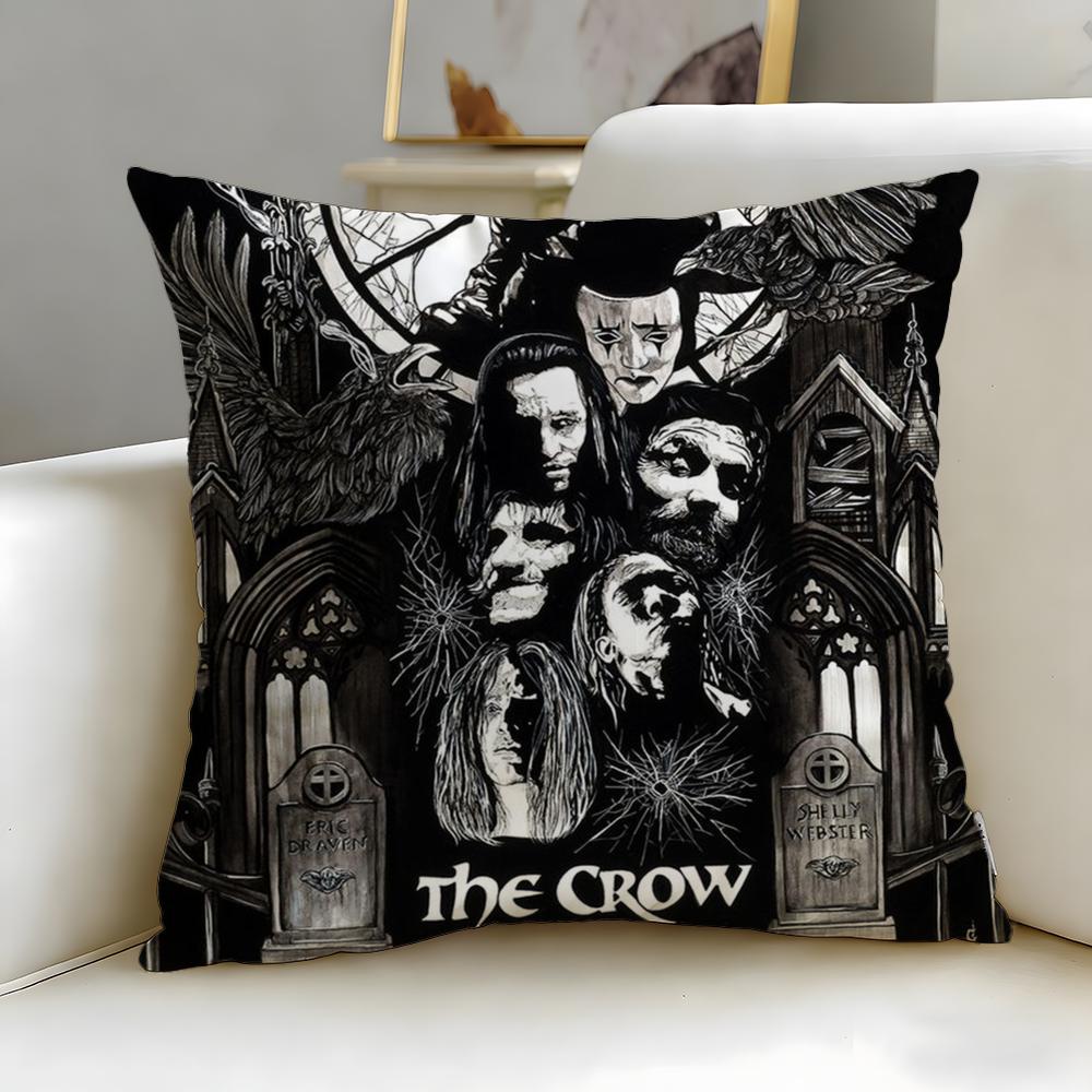 Classic Animal Theme Raven Crow Cushion Cover Soft EasyWash Pillow Case Versatile for Couch Bed Travel and Office