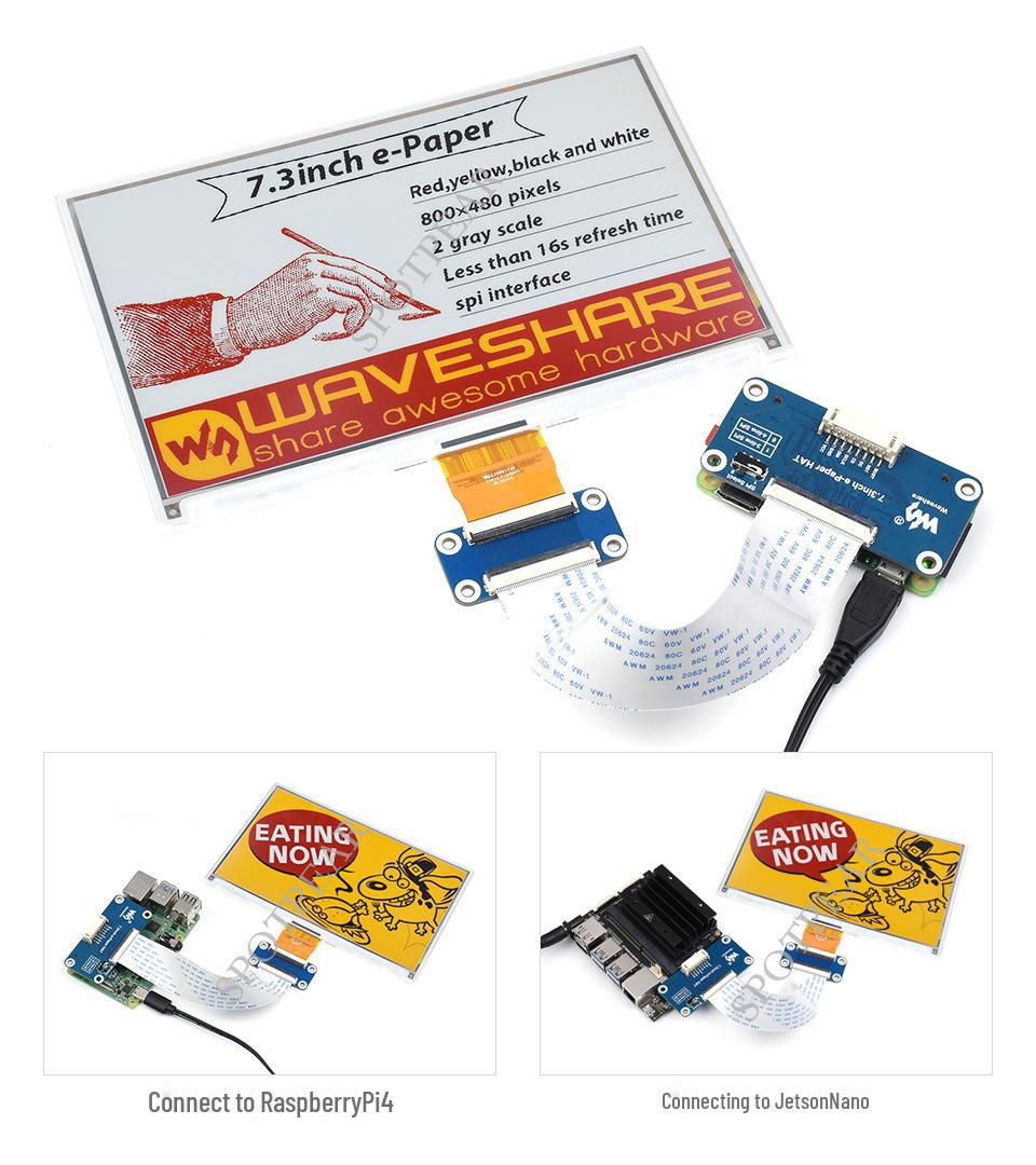 

7,3-дюймовий дисплей електронного паперу для Raspberry Pi для Arduino/STM32
