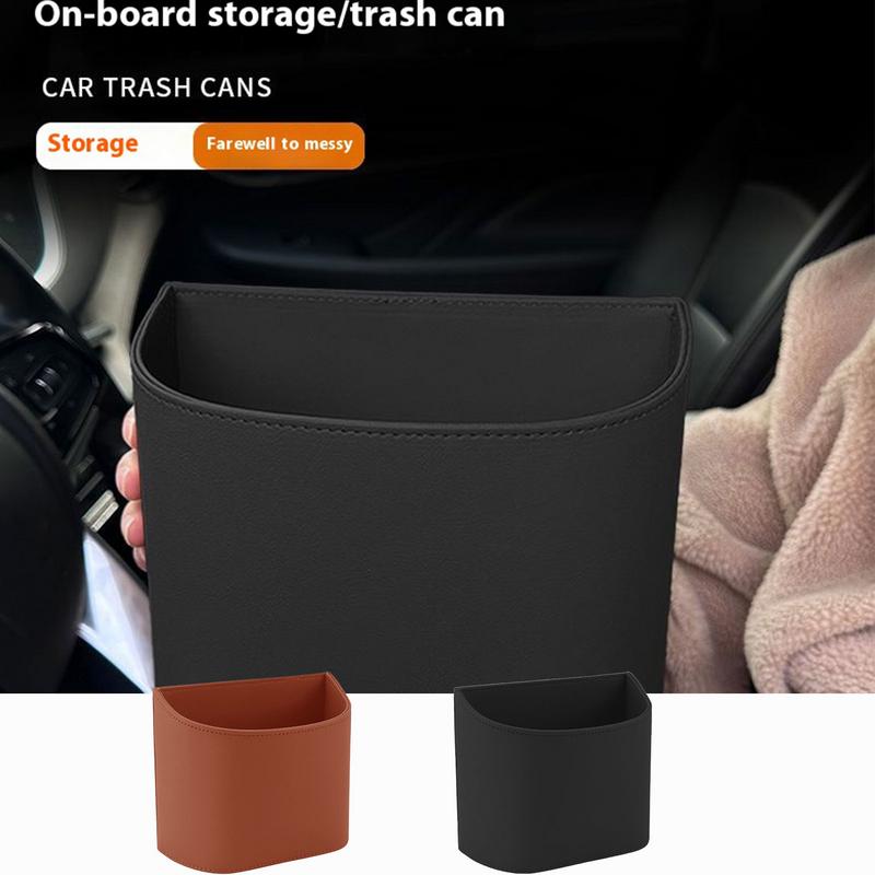 Car Trash Can Dangling Car Trash Bin Multifunctional Vehicle Interior Accessories Reusable Sunglasses Holder For Trucks
