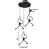 Nordic Wrought Iron Pendant Light - Retro Modern Art for Cafe or Boutique Decor