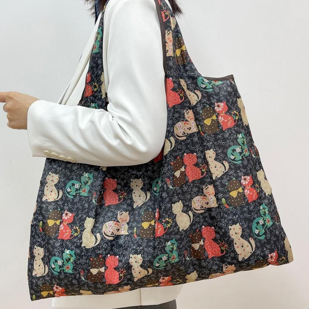 Eco-Friendly Foldable Single Shoulder Grocery Bag for Women, Large Capacity