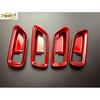 For TOYOTA COROLLA - Red Interior Door Handle Bowl Cover Trim 4PCS Set