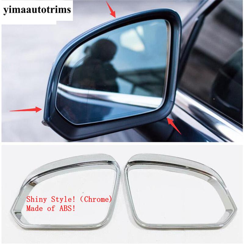 For VOLVO XC40 2018 - 2025 Car Rearview Mirror Rain Shade Eyebrow Eyelid Frame Cover Kit Trim ABS Chrome Accessories Exterior