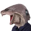 Halloween Scary Snake Face Cover Horror Latex Animal Head Face Cover Halloween Party Cosplay Prop Bar Decors Gifts