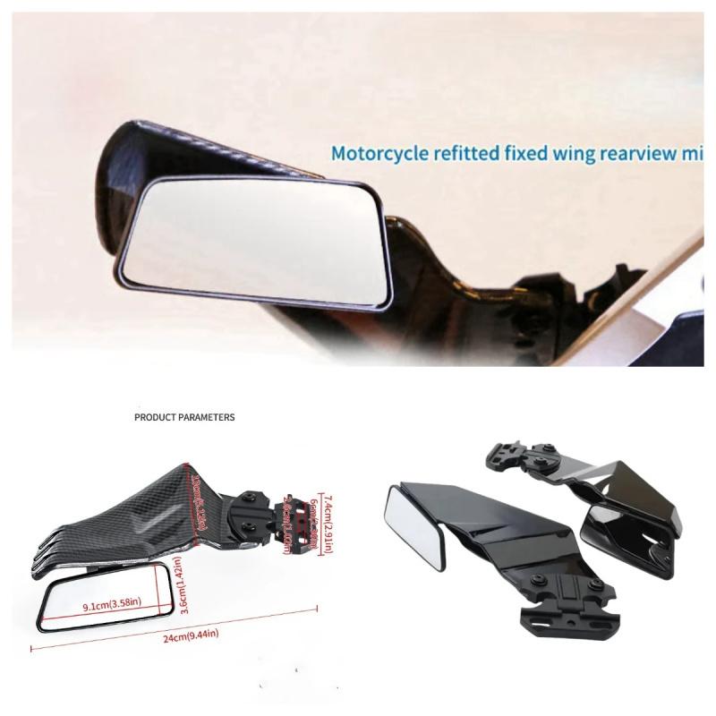 For Yamaha YZF R1 R3 R6 R7 R15 R25 R125 Tmax530/560 General Purpose Models Motorcycle Side Mirrors Winglets Wind Wing