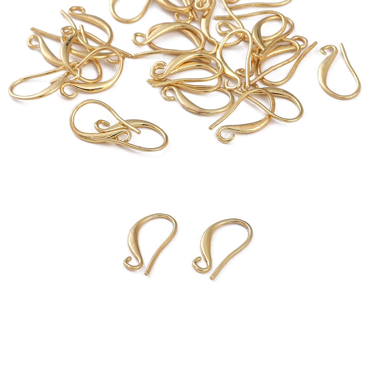 

2 шт. медный крючок для ушей для изготовления ювелирных изделий своими руками, аксессуары для рукоделия 9x15mm