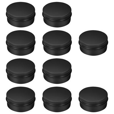 10X Aluminum Wax Tea Cans Round Thread Cap Makeup Box Travel Cosmetic Pill Case