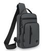 Men's crossbody bag with mobile phone pocket, adjustable shoulder strap, multi pocket chest bag, suitable for leisure, sports, a