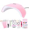 Nail Art Kit for Beginners with Nail Drill Manicure Lamp Glitter Decoration for Women Home DIY