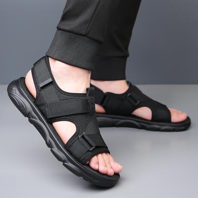 Fashion Thick Soled Sandals Men's Tide Summer Style Mesh Outdoor Hiking Leisure Sports Hollow Out Sandals Comfort Breathable Beach Shoes