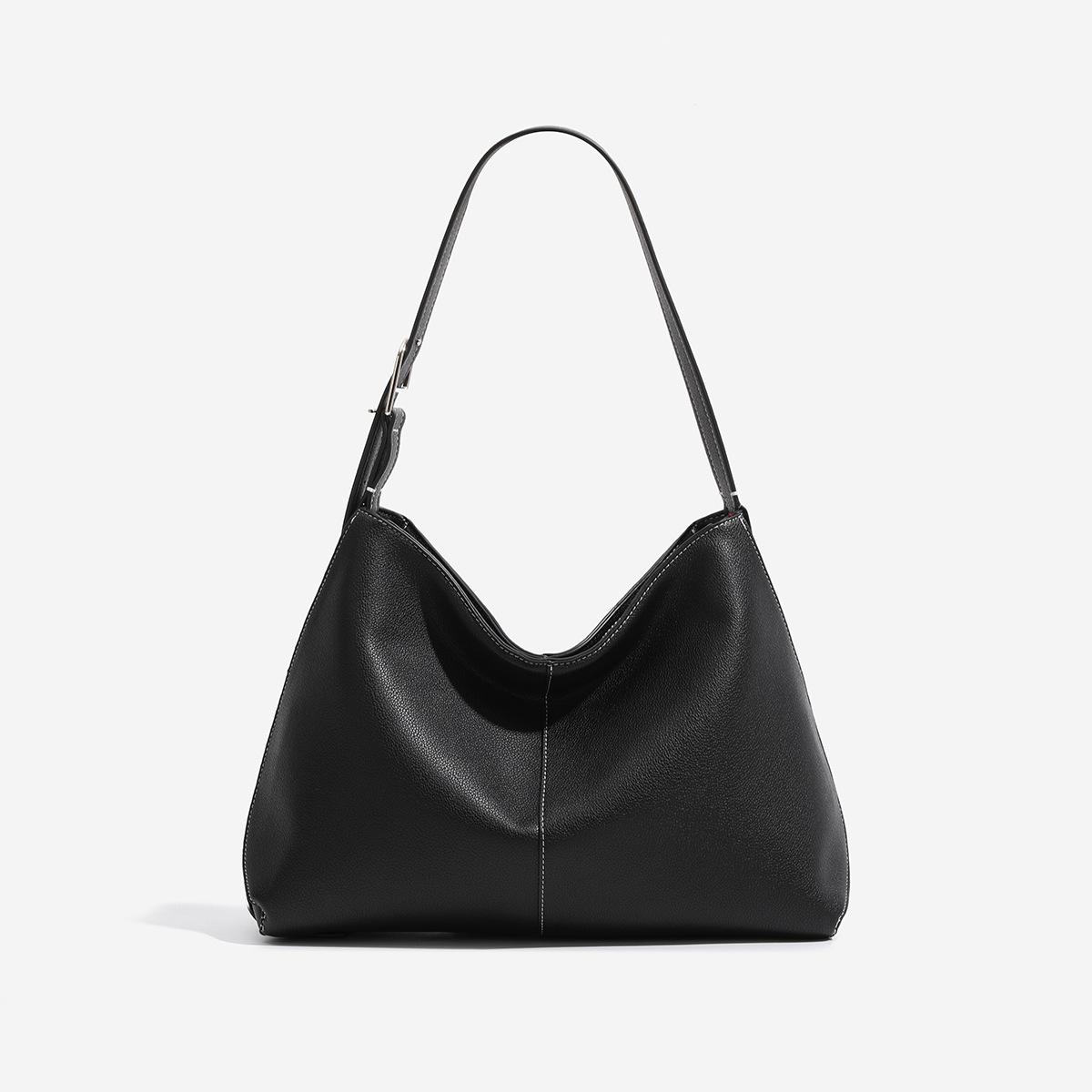 

Celebrity Style Vegetable Tanned Leather Wrap Hobo Bag for Women s New Commuting Large Capacity Tote Bag, Single Shoulder Crossbody Bag чорний
