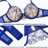 Fransk Sexy Blondundertøyssett Liten Bryst Ikke Tom Cup Undertøy Samlet Anti-hengebhå Ultra-tynne Hudvennlige Truser