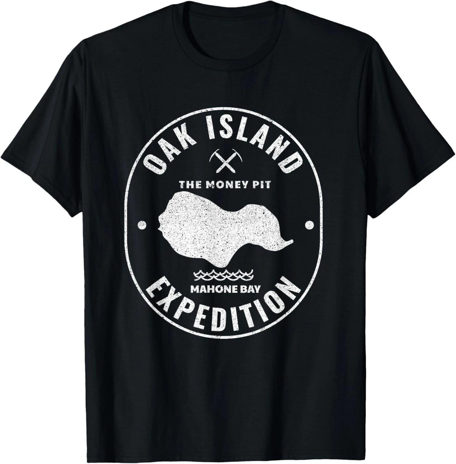 Oak Island Expedition Treasure Hunting Retro Myst Unisex Black Shirt S-5XL Q3314 S