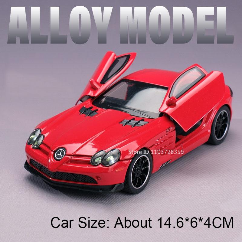 1:32 Maßstab S650 E300L SLR 772S Modell Spielzeugautos Legierung Druckguss Sound Licht Türen Geöffnet Rückzieher Simulationsfahrzeuge Kindergeschenke