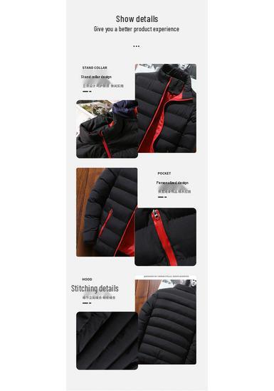 Giacca Cardigan Invernale da Uomo in Cotone Imbottito con Collo Alto - Calda, Spessa, Casual e alla Moda Protezione per il Freddo