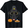 Pilgrim Black Labrador Cute Thanksgiving Dog Men Women Kids T-Shirt