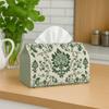 1pc Vintage Botanical Artichoke Napkin Holder - Green Suitable for Kitchen, Car, Christmas Table Decor, Party Napkin Box, Holder with Cabbage Thistle 