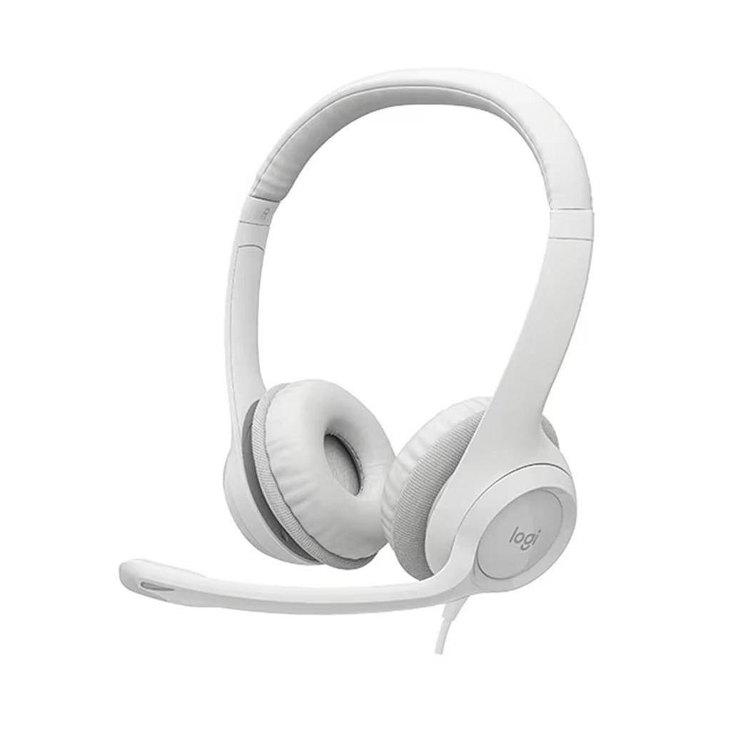 Logitech H390 enterprise grade wired earphones, earphones, USB earphones, head mounted stereo noise cancelling office