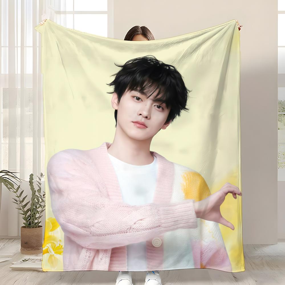Tian Xu-Ning Chinese Stars Throw Kid-Friendly Flannel Throw Blanket Soft Warm Anti-Static Washable All Season