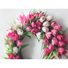 Artificial Flower Wreath Lifelike Handcrafted Front Door Spring Summer Wreath for Indoor Outdoor Holiday Weddings 50cm