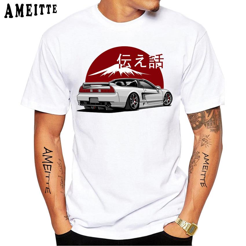 Sommer Herren Kurzarm Legende NSX Auto Design Druck T-Shirt Vintage Hip Hop Junge Lässige Oberteile Har