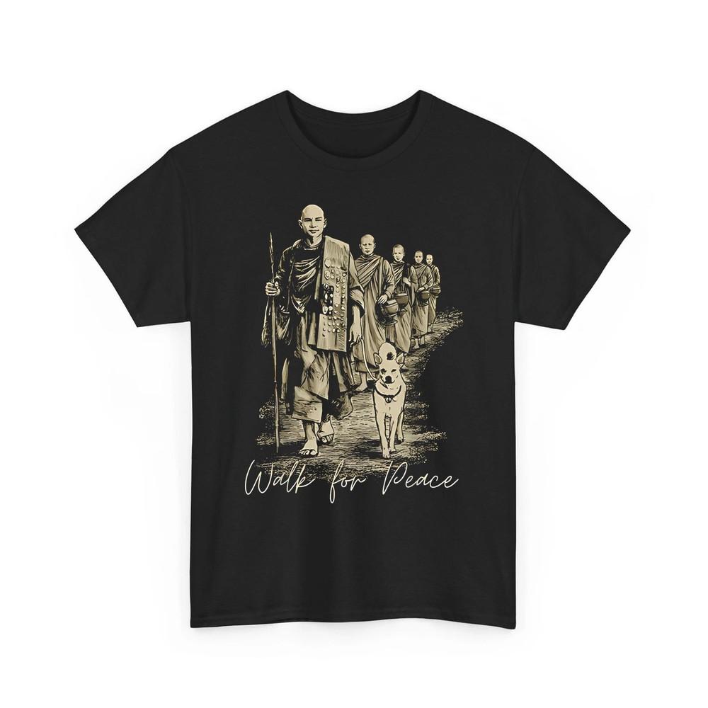 

Peace Walking Monks and Aloka Dog Walk For Peace Inspirational Journey TShirt Unisex T-Shirt S