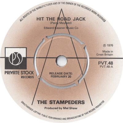 7inch Record STAMPEDERS - Hit The Road Jack / Hard Lovin' Wom PVT48PROMO Private Stock 1976 UK Soul/Funk Used