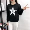 Women's Printed Loose Oversized Fleece Long Sleeved Sweatshirt