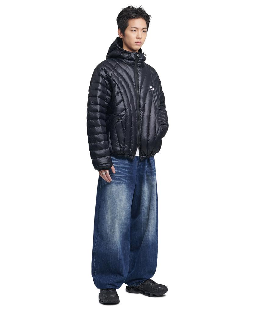 Nomaenyueol Washed Jumbo Denim Pants - Washed Blue